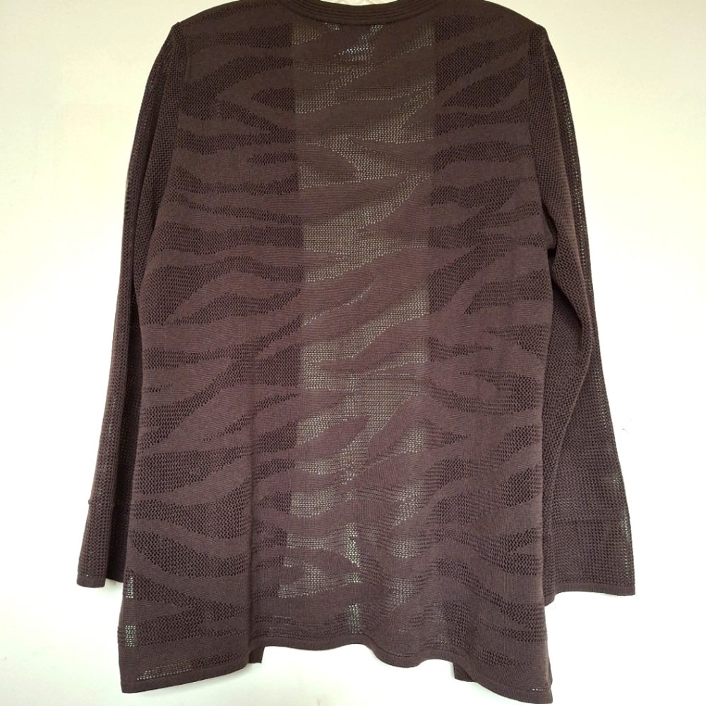 Exclusively Misook Textured Swirl Pattern Knit Ca… - image 2